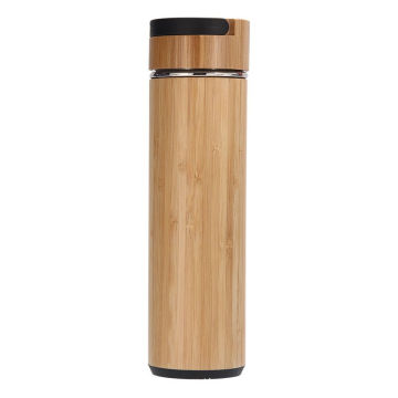 550ml Double Wall Stainless Steel Vacuum Flasks with Bamboo Lid